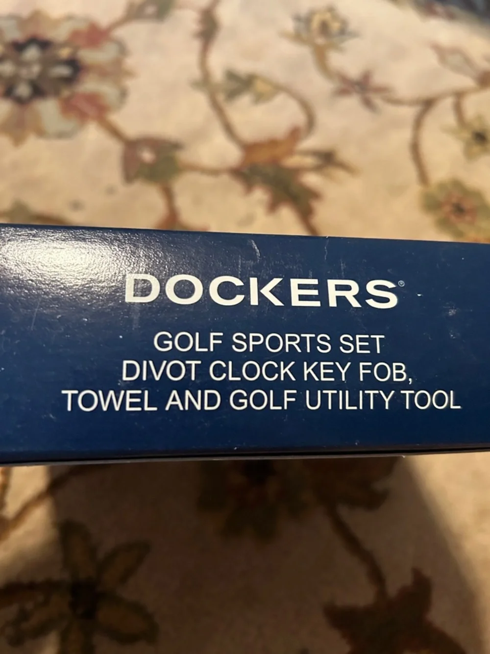 Dockers Men’s Golf Sports Set - Black Towel, Silver Divot Tool & Key Fob